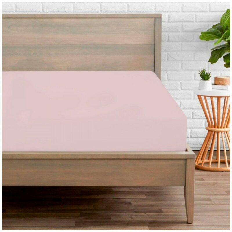 11020189 percale fitted sheet double pink 1 1