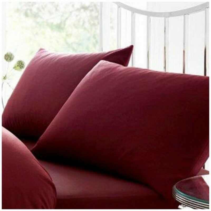 11020424 percale pillow case burgundy 1 2