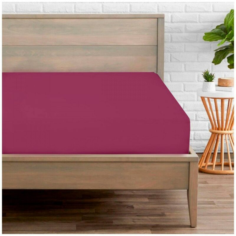 11020714 percale fitted sheet king fuchsia 1 2