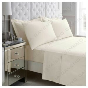 11020806 percale flat sheet single cream 1 2