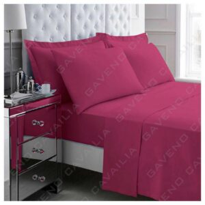 11020905 percale flat sheet single fuchsia 1 2
