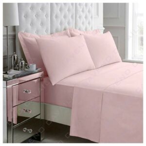 11020967 percale flat sheet double pink 1 1