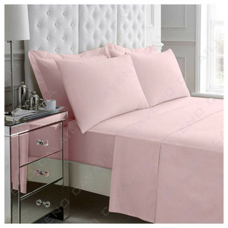 11020967 percale flat sheet double pink 1 1