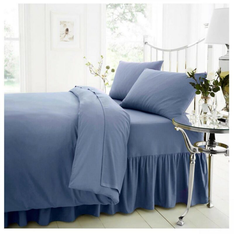 11021445 percale valance sheet double blue 1 2