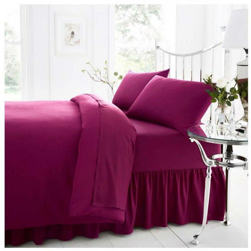 11021469 percale valance sheet double fuchsia 1 2