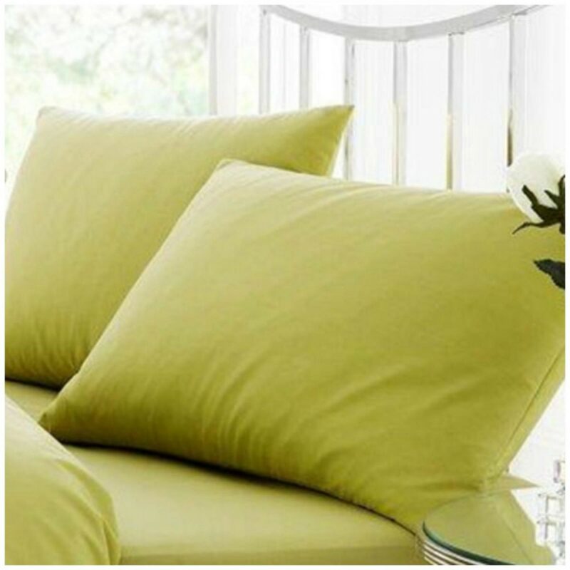 11021643 percale pillow case green 1 2