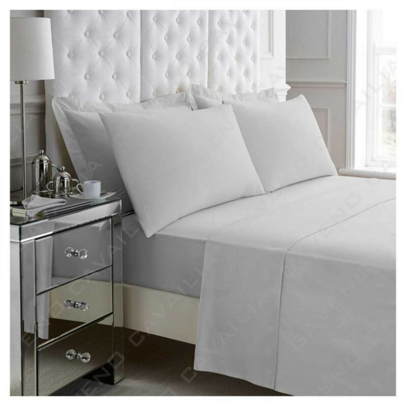 11040514 percale flat sheet double silver 1 2