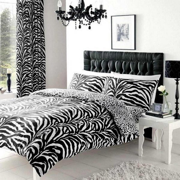 11049142 printed duvet set double zebra white black 1 2