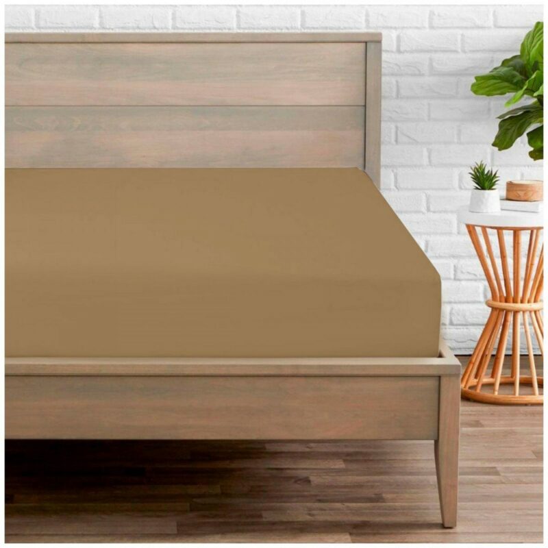 11058038 percale fitted sheet single mocha 1 2