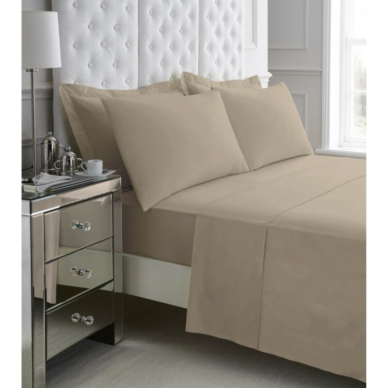 11060703 200 tc egyptian cotton fitted sheet single mocha 1 3