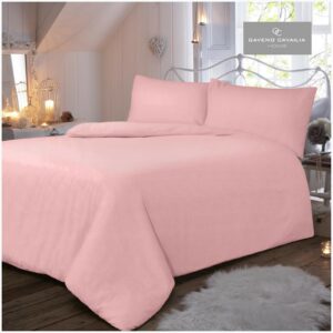 11065388 flannel plain duvet set single pink 1 2