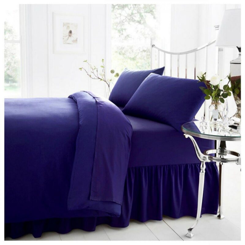 11094470 percale valance sheet double royal blue 1 2