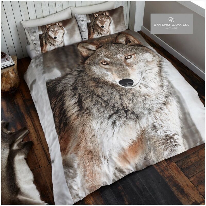 11099734 premium duvet set single 3d wolf 1 1