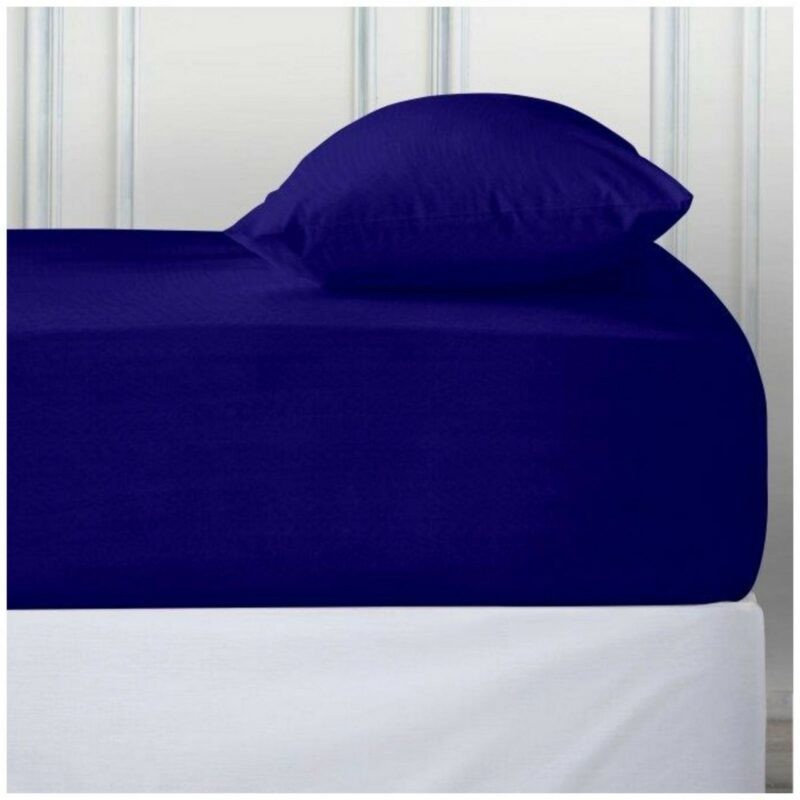 11111078 percale deep ftd sheet king royal blue 1 2