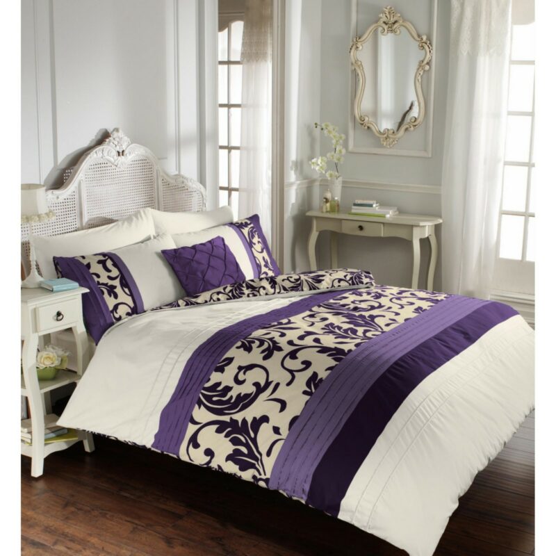 11113423 scroll duvet set double purple 1 1