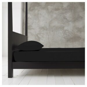 11138532 new diamond fitted sheet double black 1 1