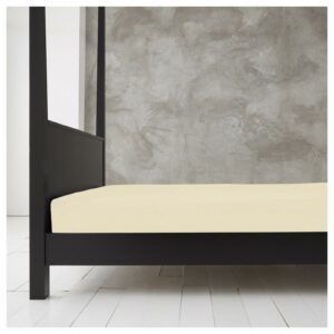 11143345 new diamond fitted sheet 4ft cream 1 1