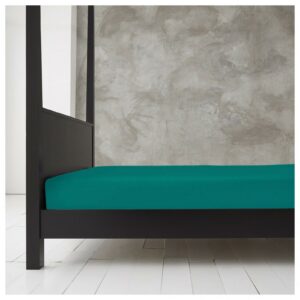 11143352 new diamond fitted sheet 4ft deep teal 1 1
