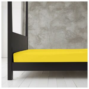 11143413 new diamond fitted sheet 4ft lemon 1 1