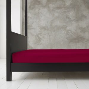 11143482 new diamond fitted sheet 4ft red 1 1