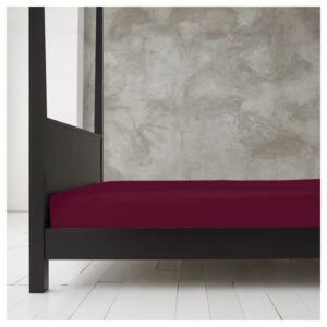 11143536 new diamond fitted sheet 4ft wine 1 1