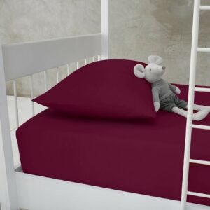 11143819 new diamond fitted sheet bunk bed wine 1 1