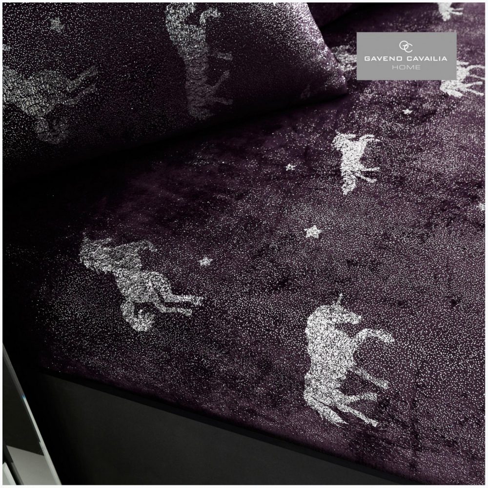 11154914 unicorn star foil fitted sheet double purple 1 1