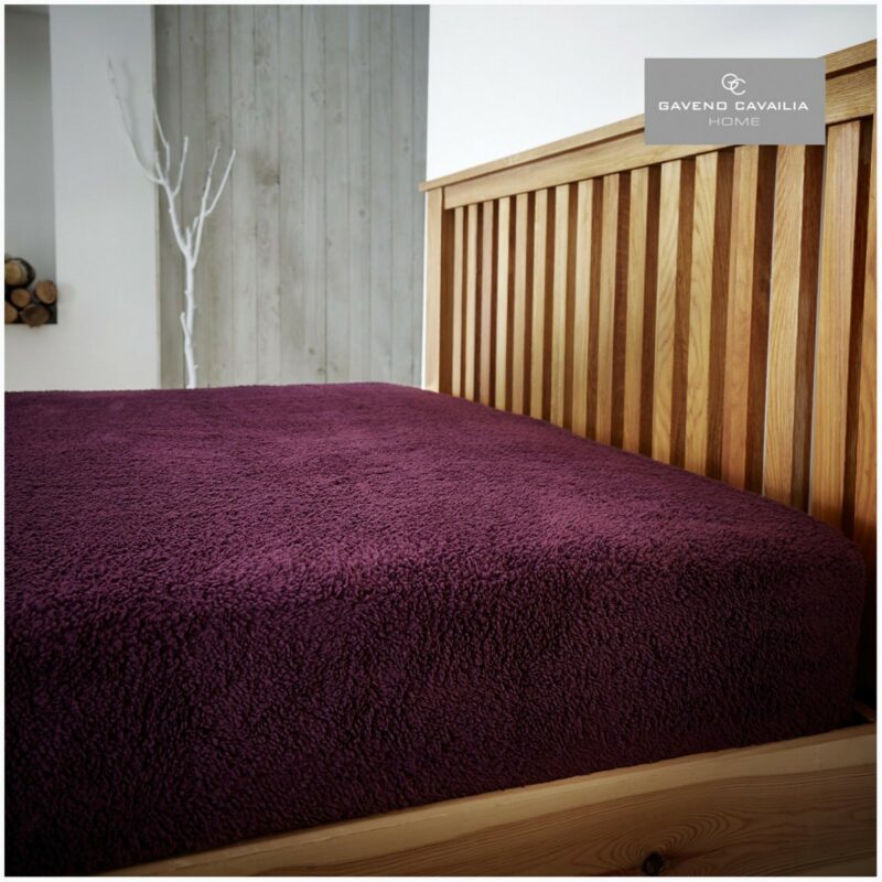 11158646 teddy plain fitted sheet single aubergine 1 1