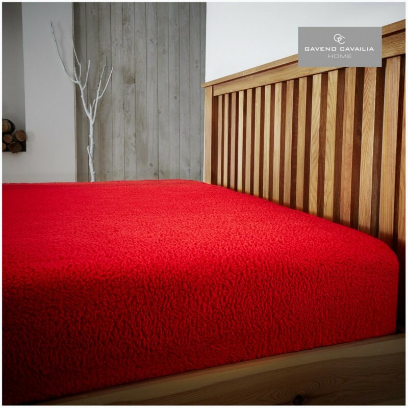 11158769 teddy plain fitted sheet double red 1 1