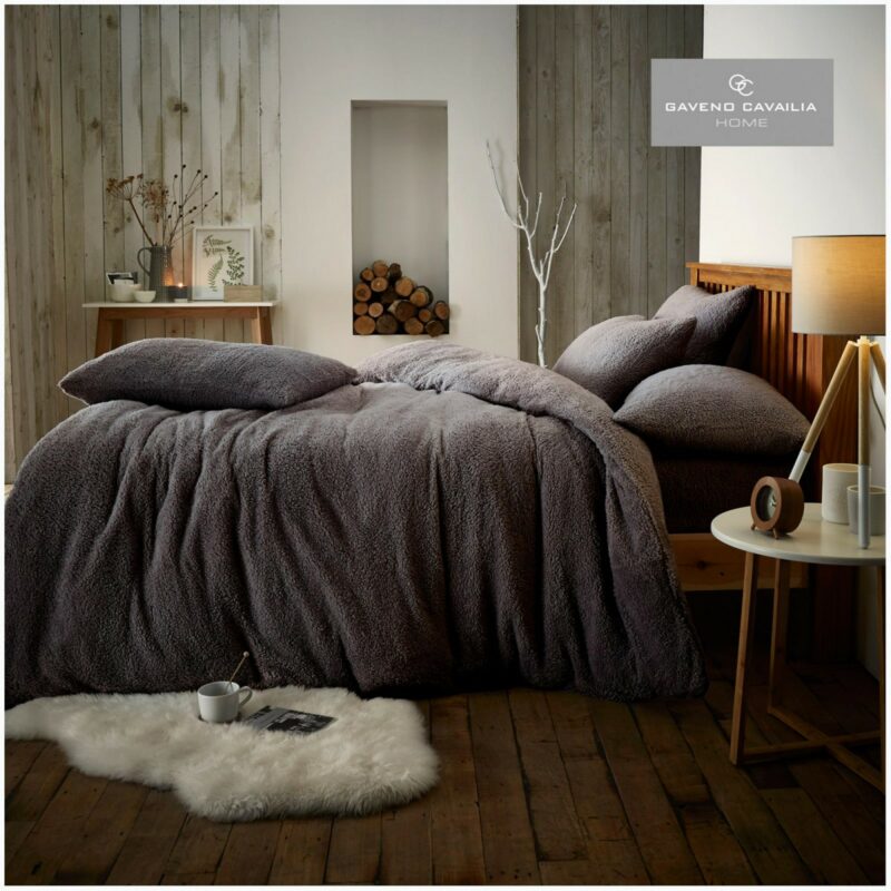 11159018 teddy plain duvet set single charcoal 1 1