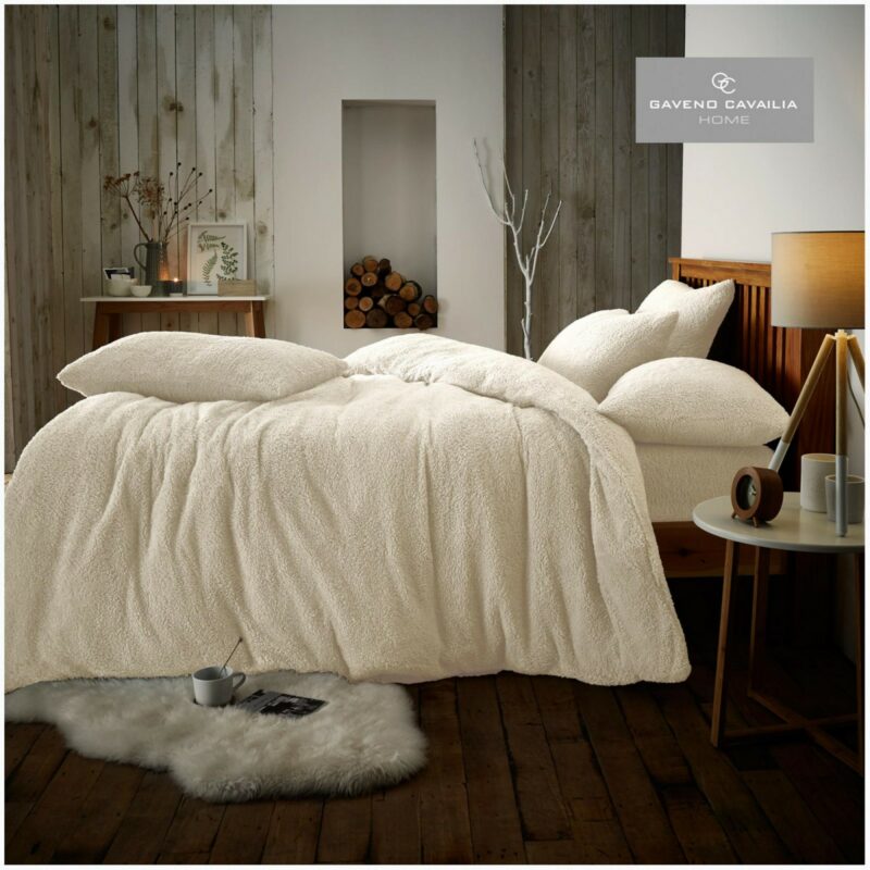 11159025 teddy plain duvet set single cream 1 1