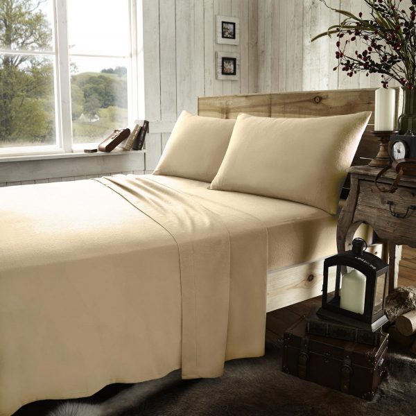 11169321 flannel plain fitted sheet double latte 1 2