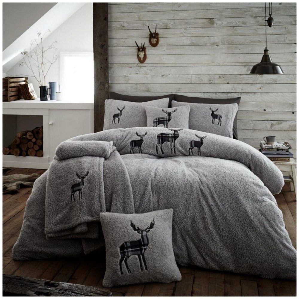 11356509 emb teddy stag duvet set double charcoal 1 2