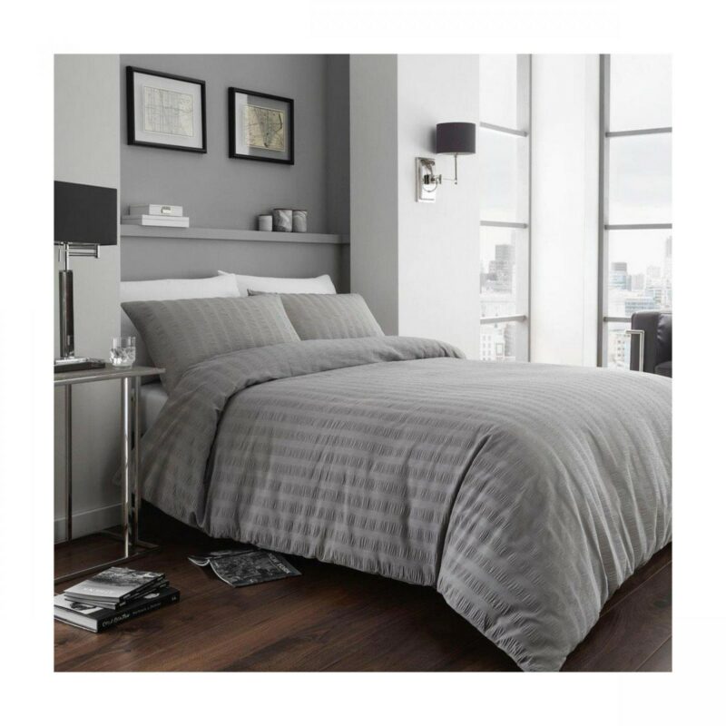 11361176 gc home duvet set seer sucker double grey 1 2