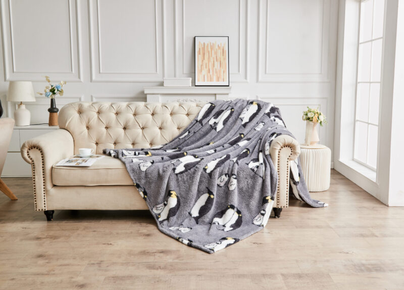 Teddy Emperor Penguin Throw