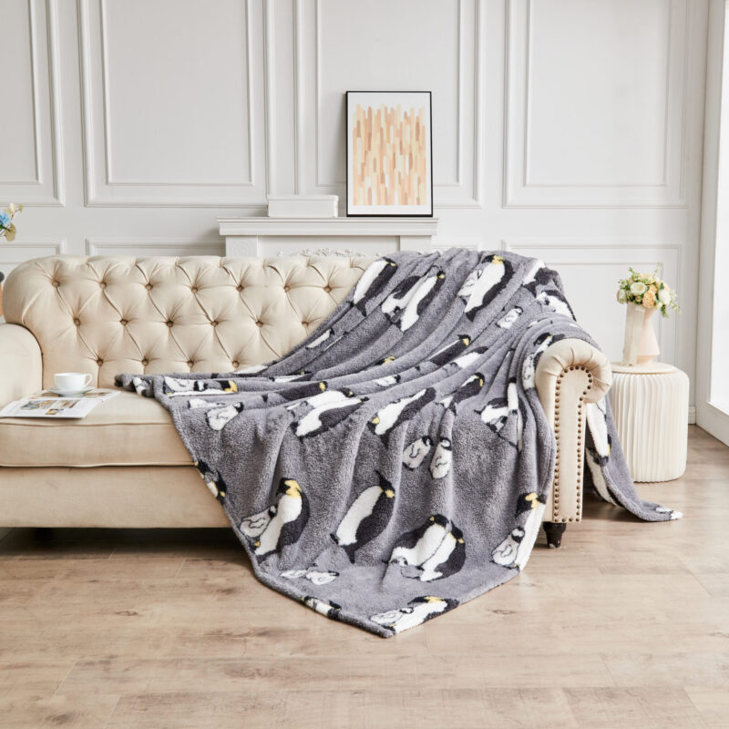 Teddy Emperor Penguin Throw