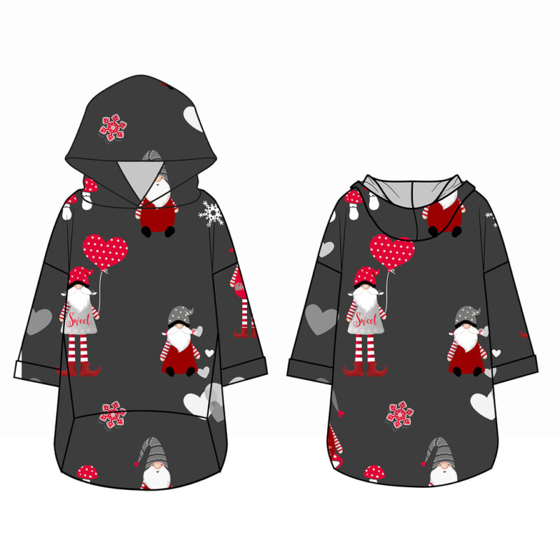 Xmas Hoodie - Gnome Sweet Gnome Charcoal