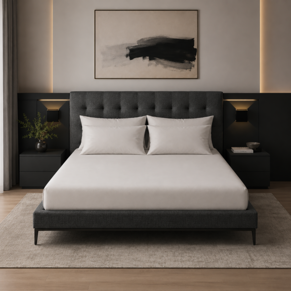 200 TC Egyptian Cotton Deep Fitted Sheet - White