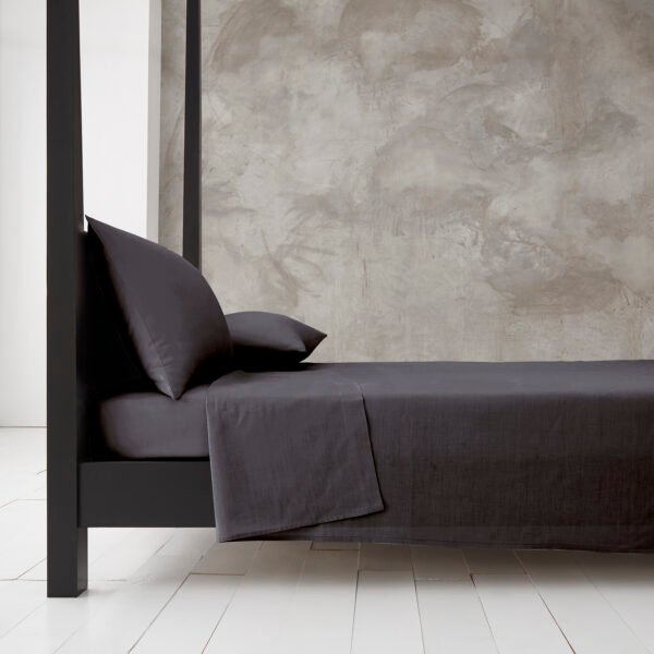 Super Soft Breathable Flat Bed Sheet - Charcoal