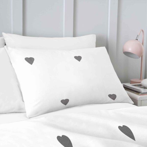 Embroidered Heart Duvet Cover - Image 3