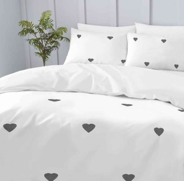 Embroidered Heart Duvet Cover - Image 4
