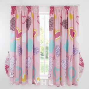 Kids Curtains Hearts