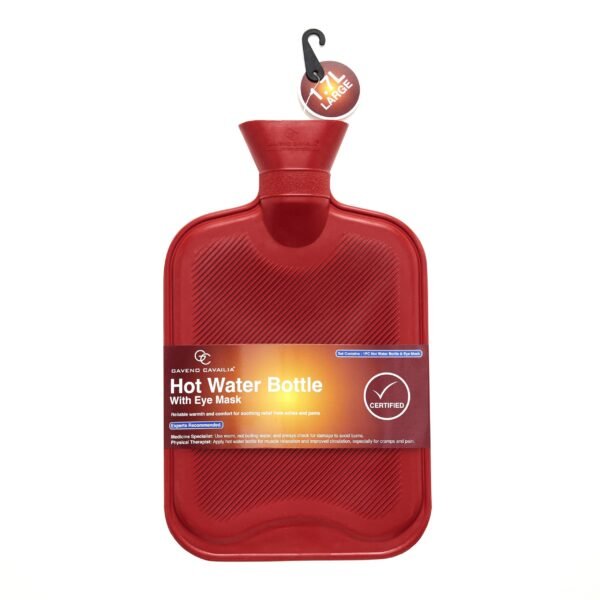 Red Rubber Hot Water Bottle - Image 1