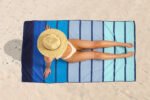 Timberly Stripe Blue Printed Beach Towel - Image 4