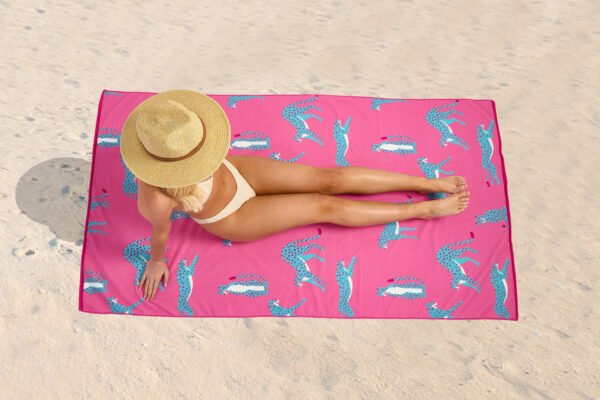 Spotty Leopard Printed Beach Towel - Image 4