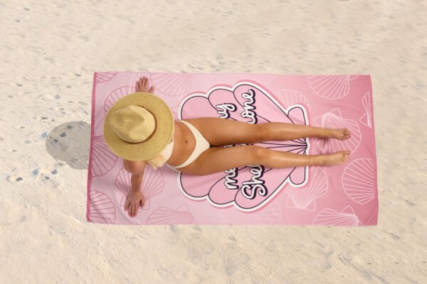 Shell Phone Printed Beach Towel - Image 4