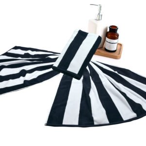 Broady Stripe Navy Beach Towel