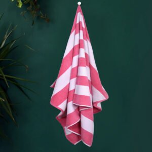 Broady Stripe Pink Beach Towel