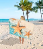 Starfish Printed Beach Towel - Image 2