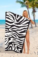 Zebra Skin Printed Beach Towel